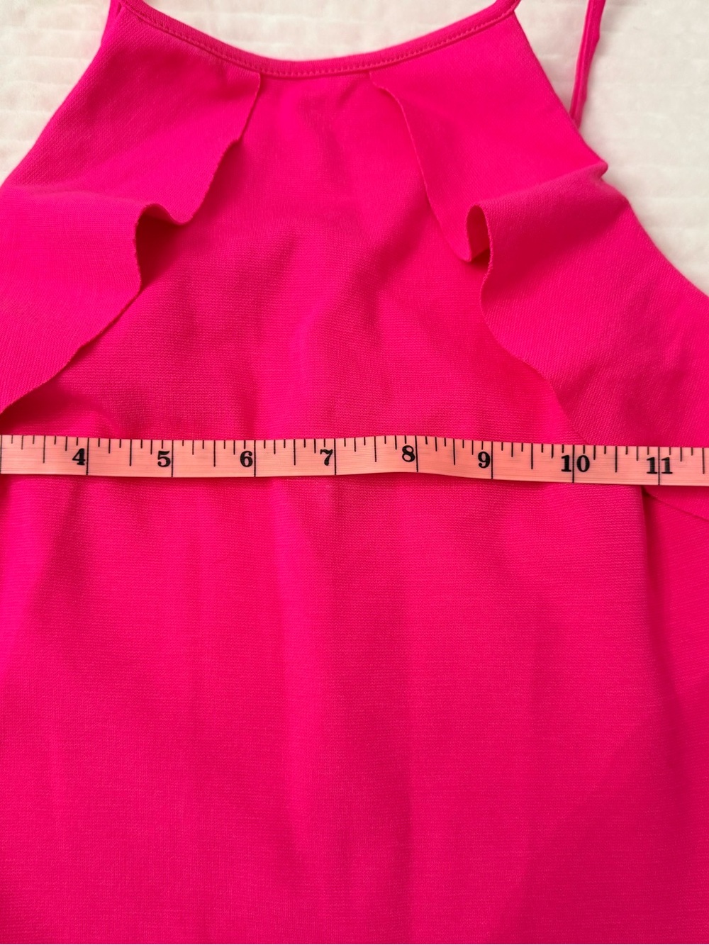 Aqua Hot Pink Ruffle-Trim Mini Dress - Picture 4 of 6